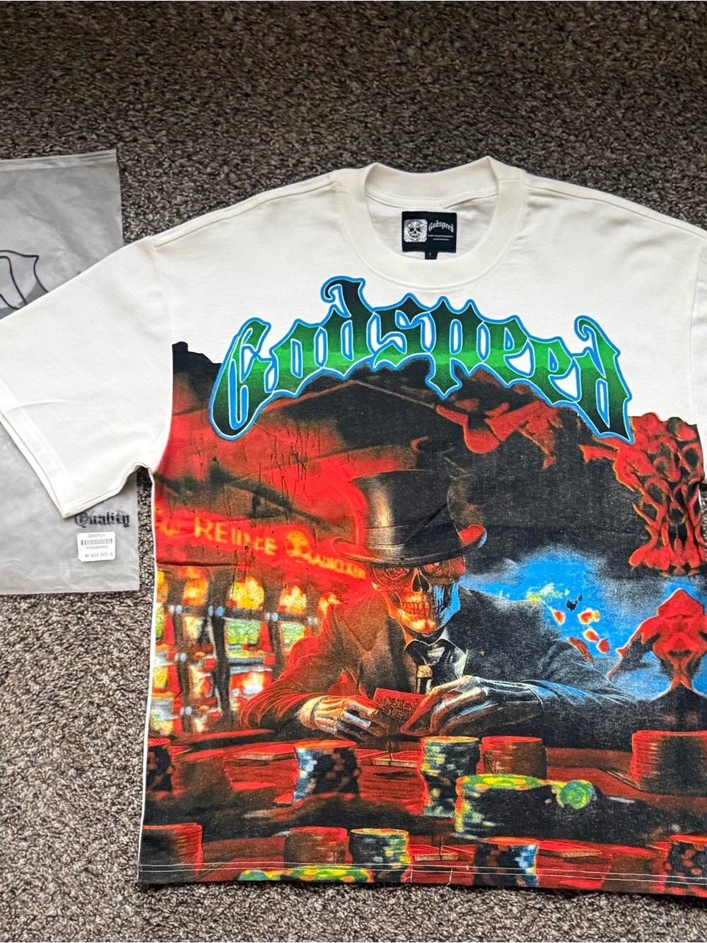 Godspeed Graphic White Short Sleeve Crewneck T-Shirt